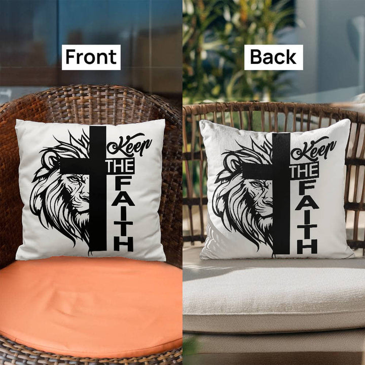 Keep The Faith (Black) Classic Pillow – Gift for Her - Gift for Him