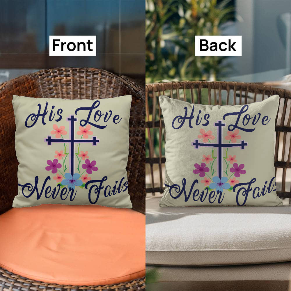 His Love Never Fails Classic Pillow – Gift for Her