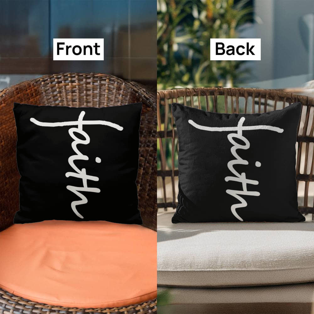 Faith (White) – Classic Pillow – Gift for Her – Gift for Him