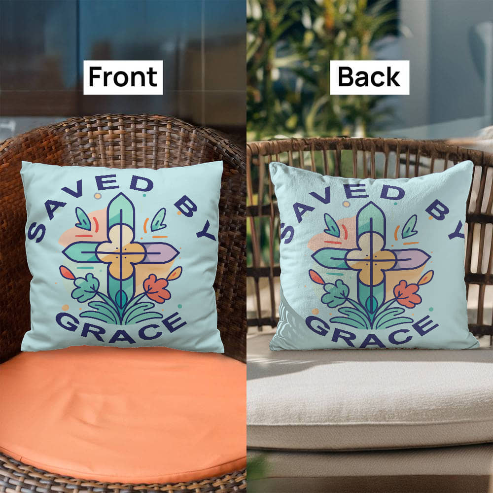 Saved By Grace - Classic Pillow - Gift for Her