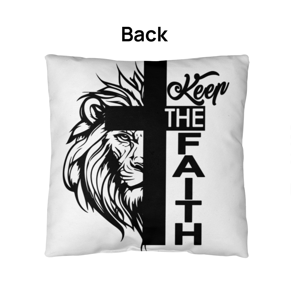 Keep The Faith (Black) Classic Pillow – Gift for Her - Gift for Him