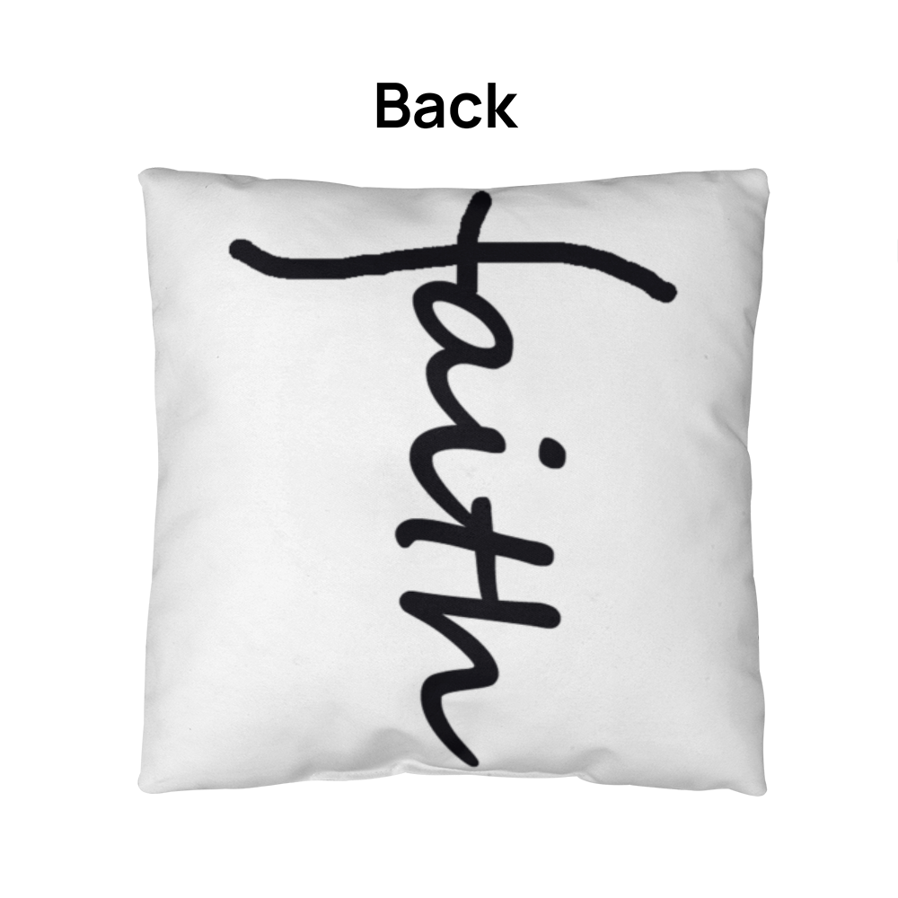 Faith (Black) - Classic Pillow - Gift for Her - Gift for Him