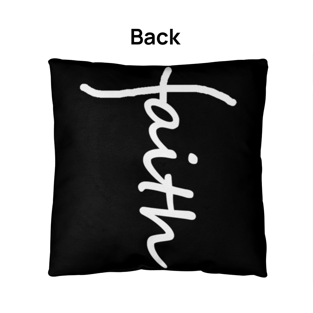 Faith (White) – Classic Pillow – Gift for Her – Gift for Him