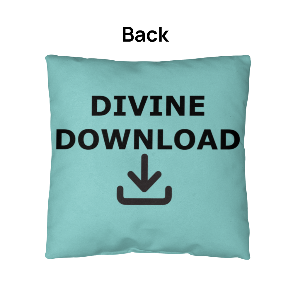 Divine Download (Black) - Classic Pillow - Gift for Her - Gift for Him