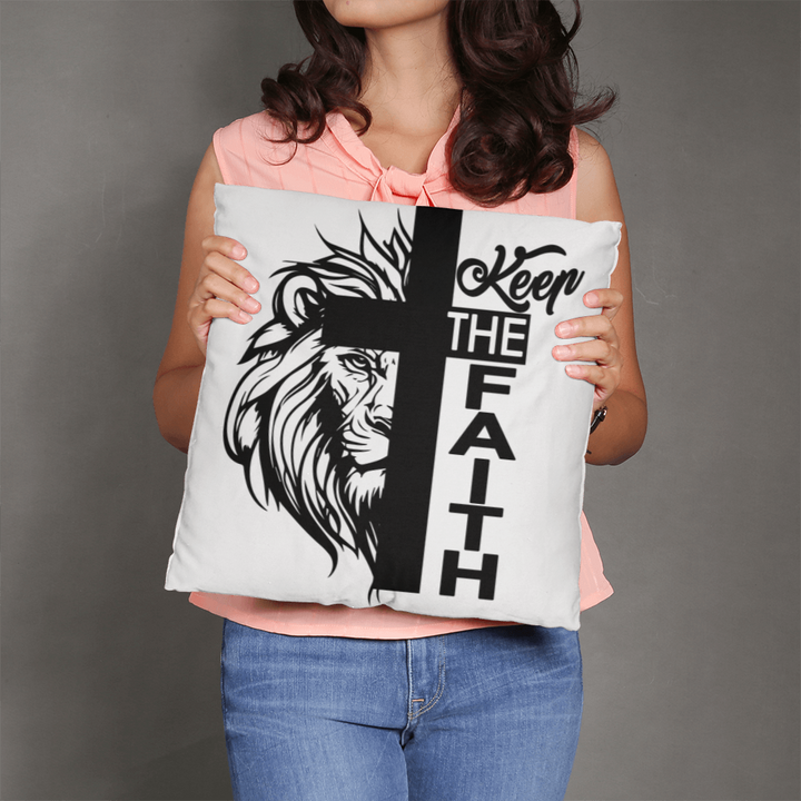 Keep The Faith (Black) Classic Pillow – Gift for Her - Gift for Him