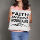 Faith Moves Mountains (Black) - Classic Pillow - Gift for Her - Gift for Him
