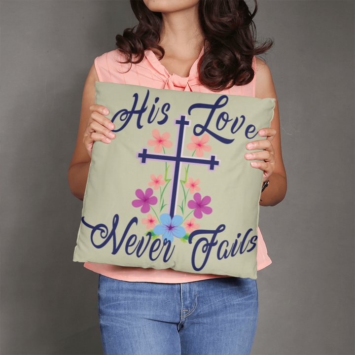 His Love Never Fails Classic Pillow – Gift for Her