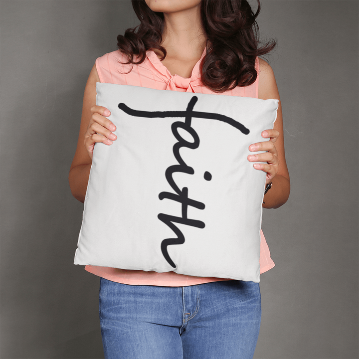 Faith (Black) – Classic Pillow – Gift for Her – Gift for Him