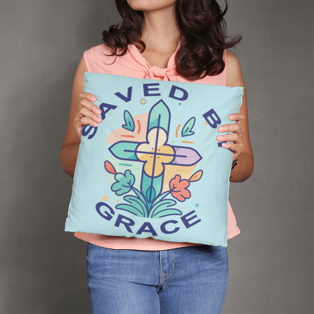 Saved By Grace Classic Pillow – Gift for Her