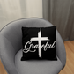 Grateful (White) - Classic Pillow - Gift for Her - Gift for Him