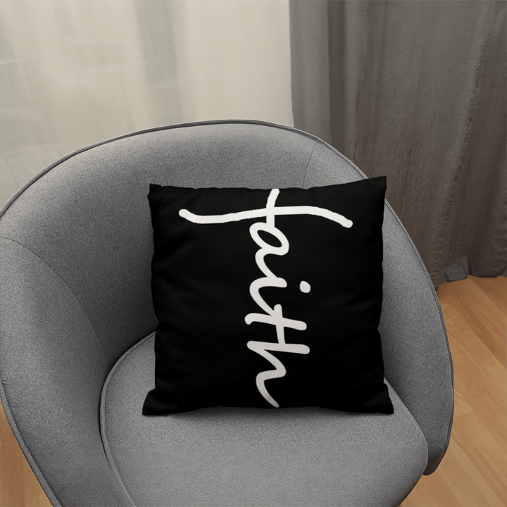 Faith (White) – Classic Pillow – Gift for Her – Gift for Him