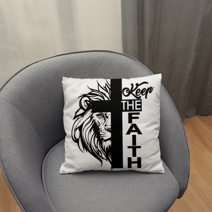 Keep The Faith (Black) Classic Pillow – Gift for Her - Gift for Him