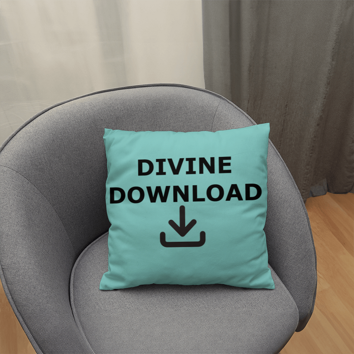Divine Download (Black) Classic Pillow – Gift for Her - Gift for Him