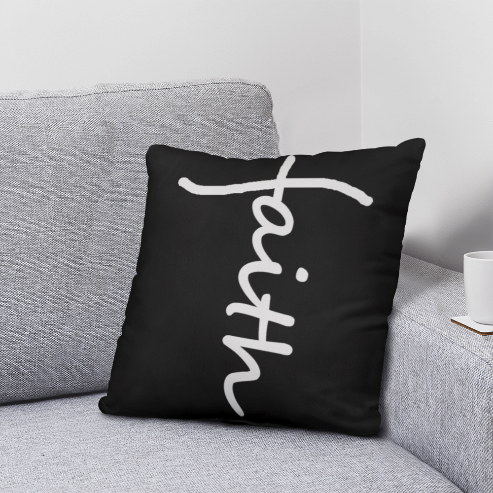 Faith (White) – Classic Pillow – Gift for Her – Gift for Him