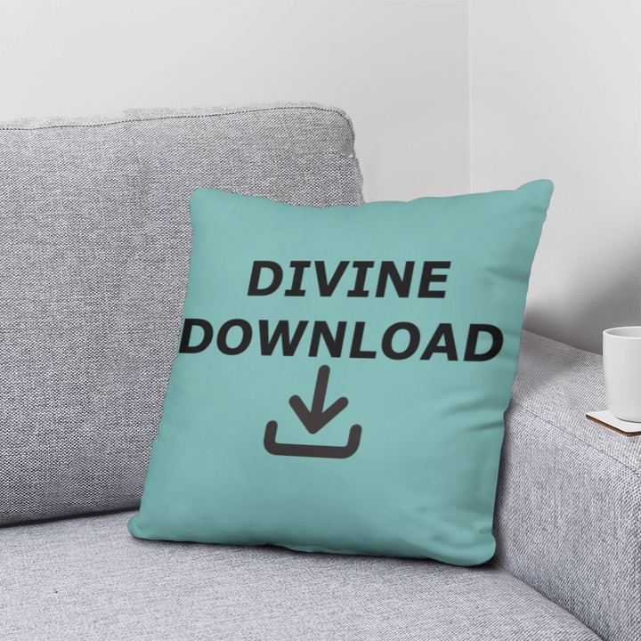 Divine Download (Black) Classic Pillow – Gift for Her - Gift for Him