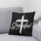 Grateful (White) - Classic Pillow - Gift for Her - Gift for Him