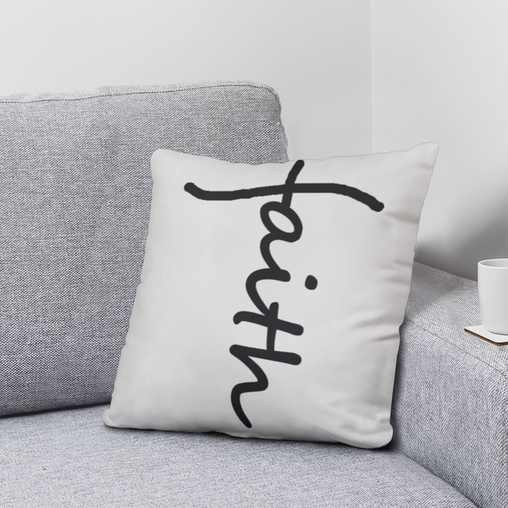 Faith (Black) – Classic Pillow – Gift for Her – Gift for Him