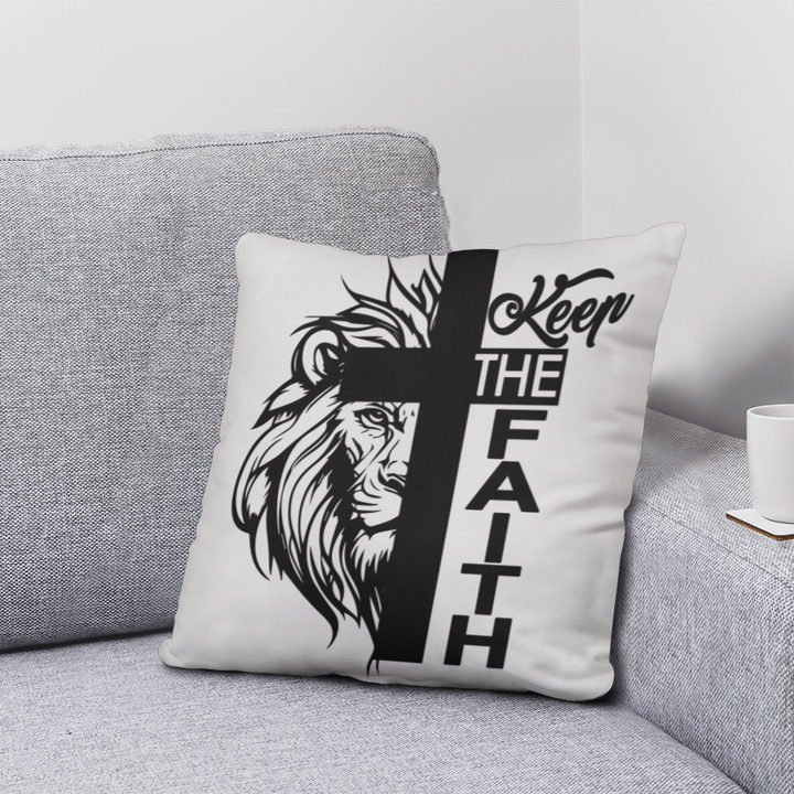 Keep The Faith (Black) Classic Pillow – Gift for Her - Gift for Him