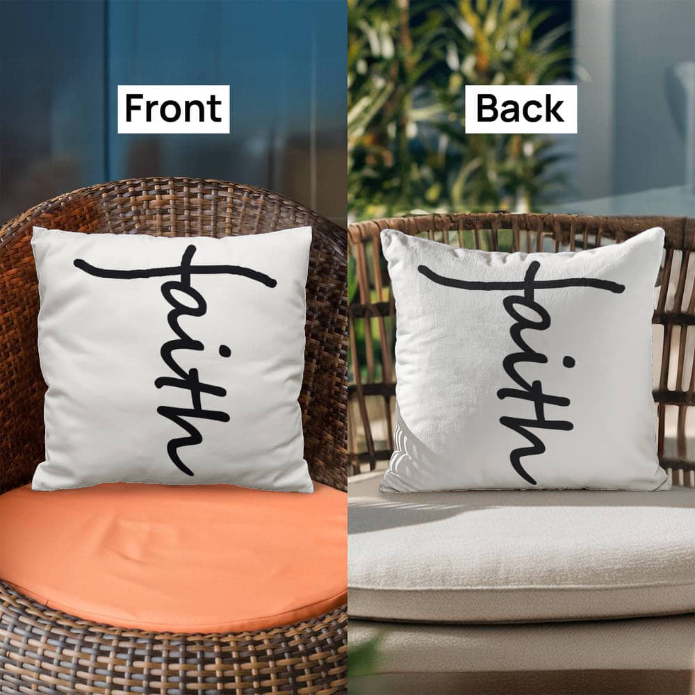 Faith (Black) - Classic Pillow - Gift for Her - Gift for Him