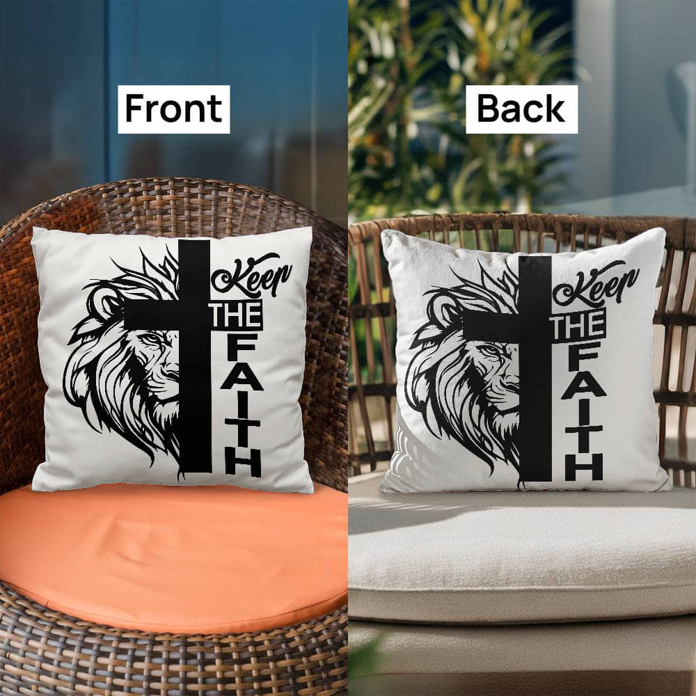 Keep The Faith (Black) Classic Pillow – Gift for Her - Gift for Him