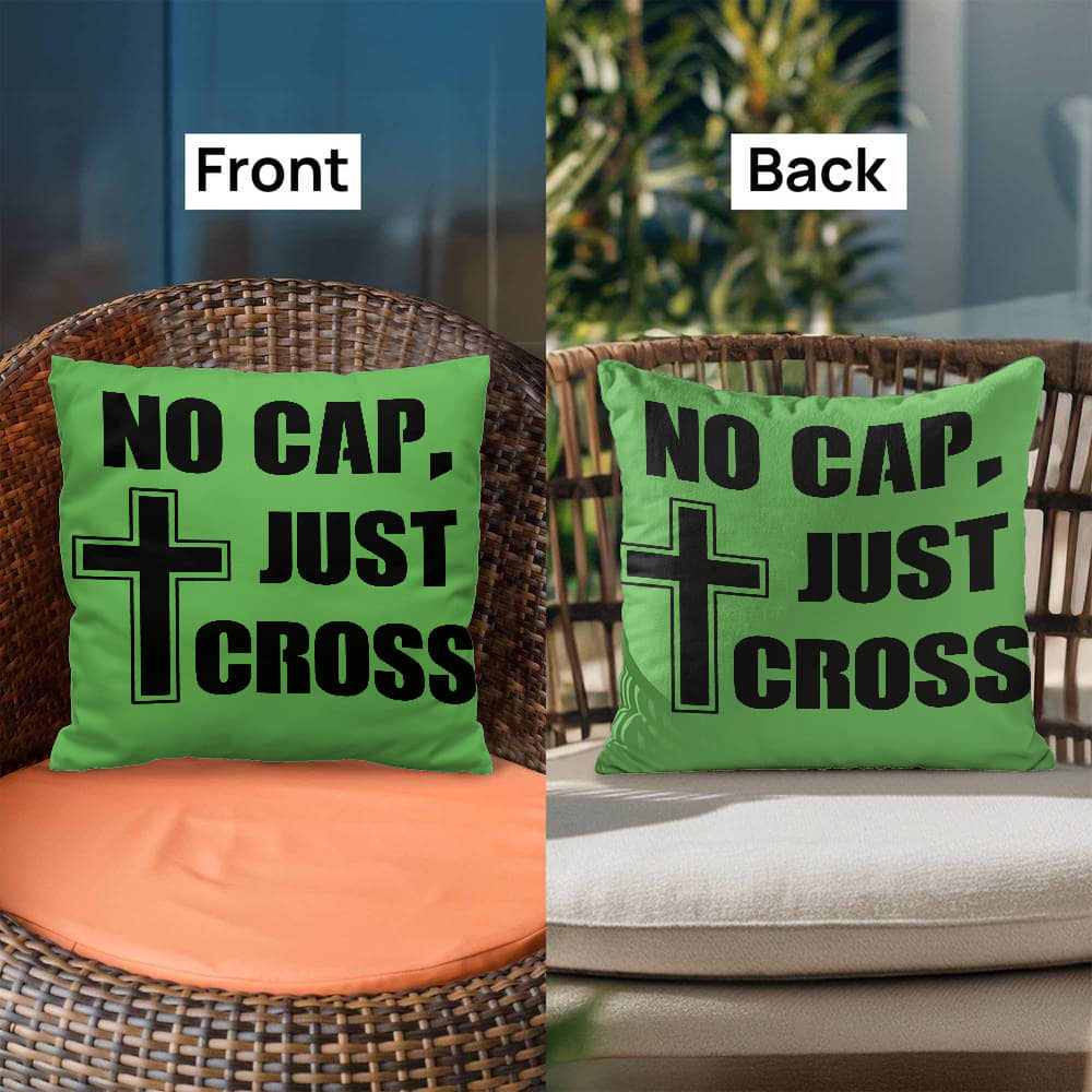 No Cap, Just Cross (Black) - Classic Pillow - Gift for Her - Gift for Him