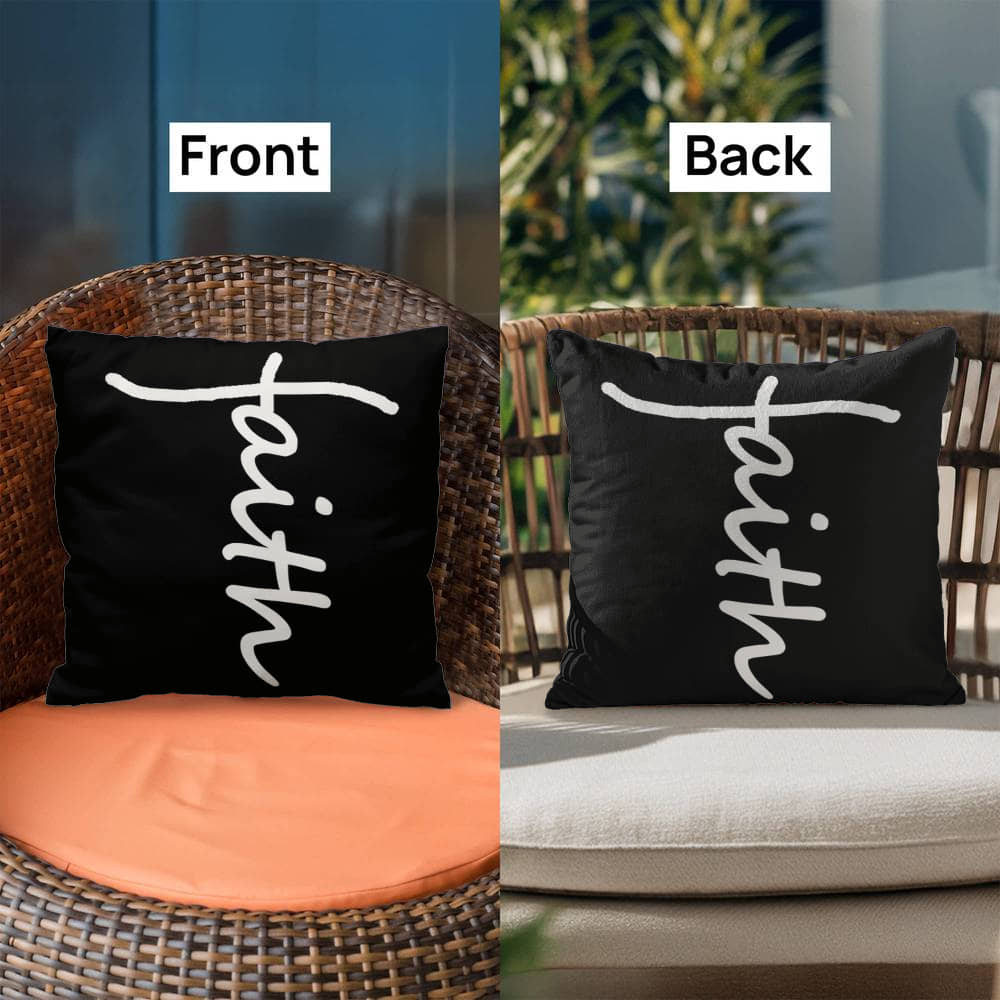 Faith (White) – Classic Pillow – Gift for Her – Gift for Him