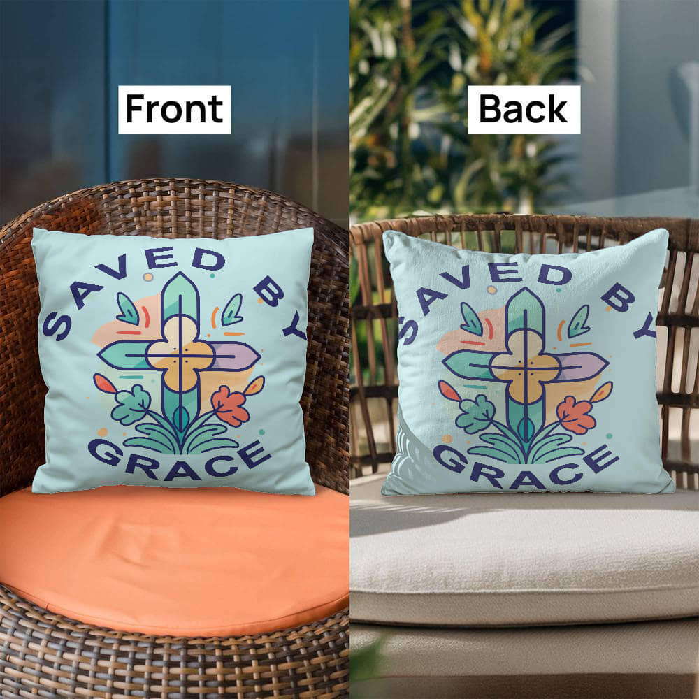 Saved By Grace - Classic Pillow - Gift for Her