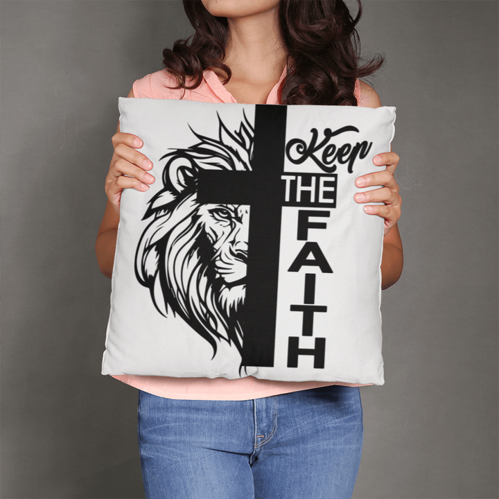 Keep The Faith (Black) Classic Pillow – Gift for Her - Gift for Him