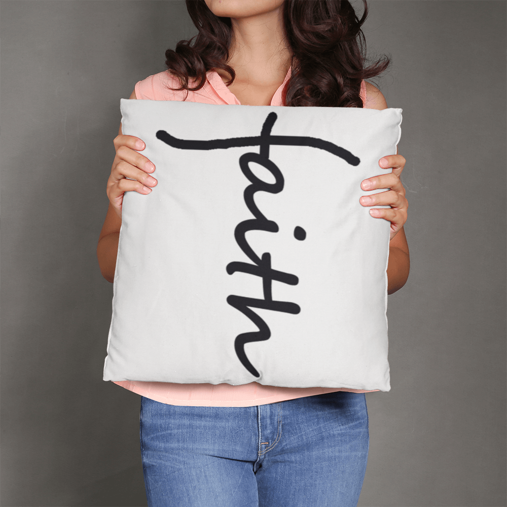 Faith (Black) - Classic Pillow - Gift for Her - Gift for Him