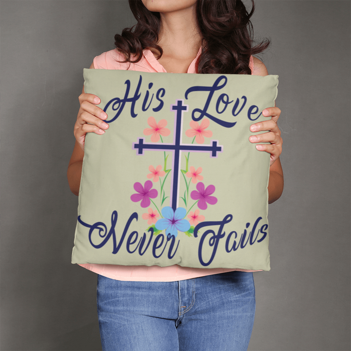 His Love Never Fails Classic Pillow – Gift for Her