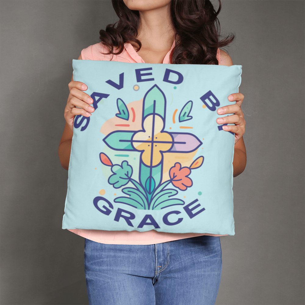Saved By Grace Classic Pillow – Gift for Her