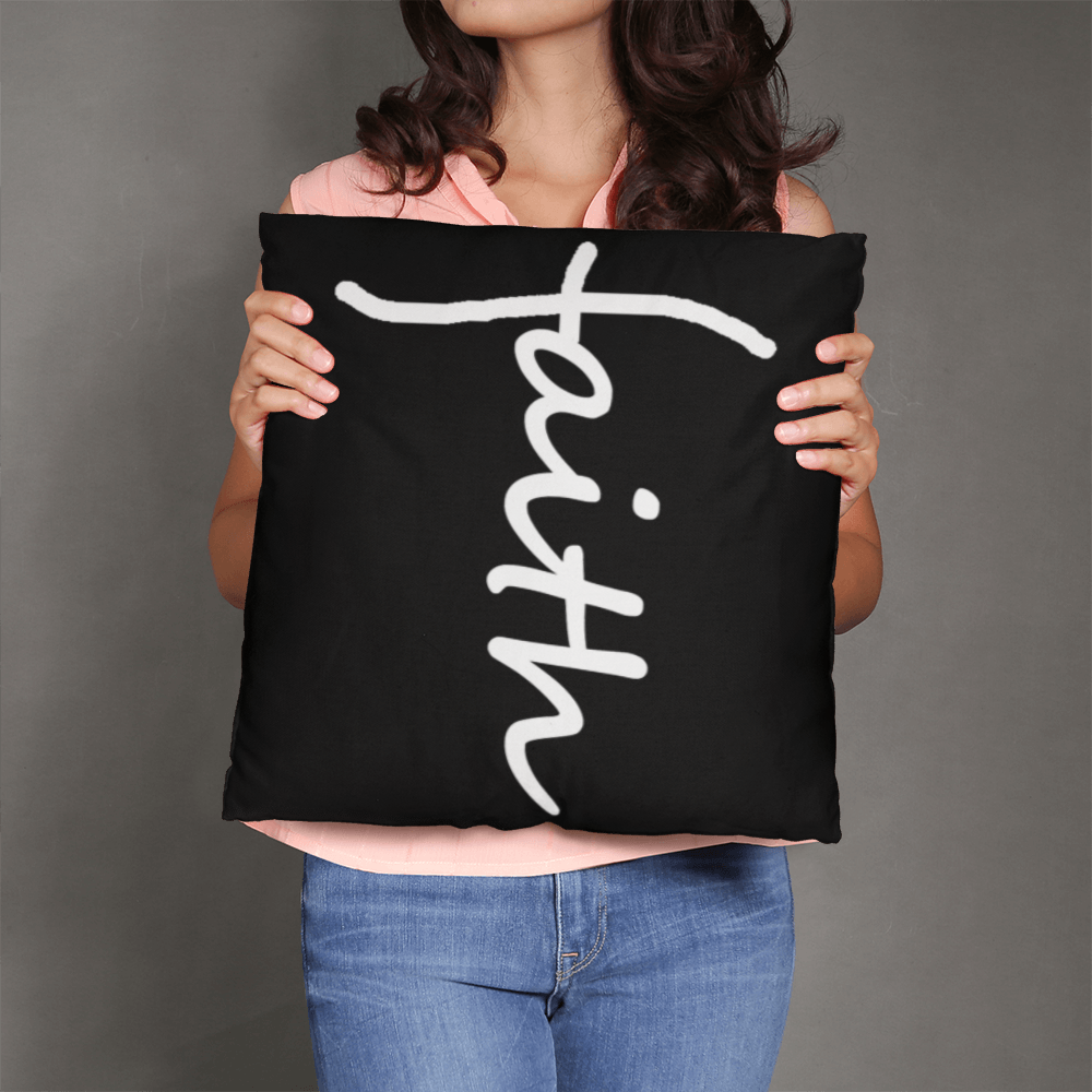 Faith (White) – Classic Pillow – Gift for Her – Gift for Him
