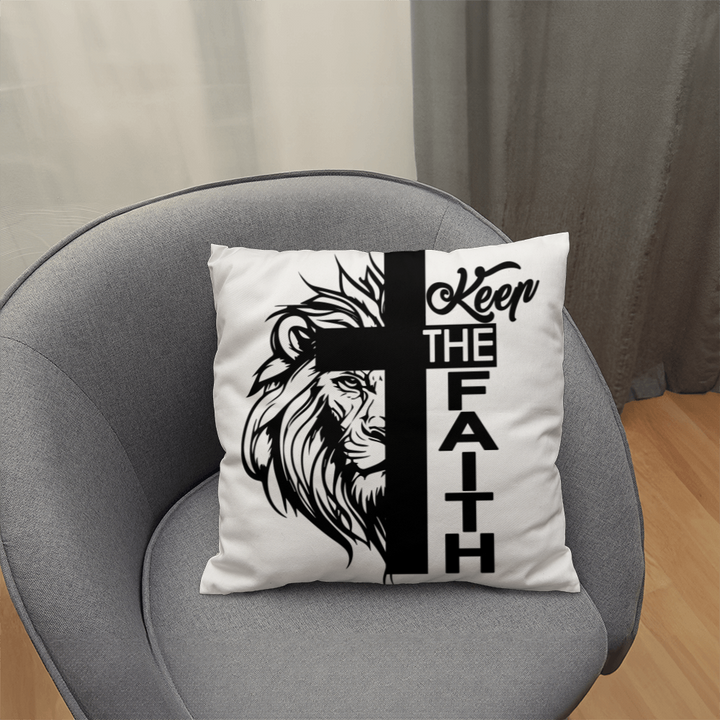 Keep The Faith (Black) Classic Pillow – Gift for Her - Gift for Him