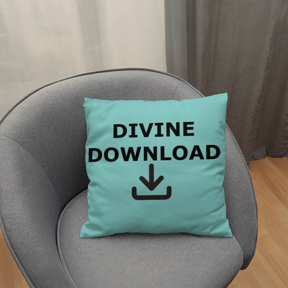 Divine Download (Black) - Classic Pillow - Gift for Her - Gift for Him