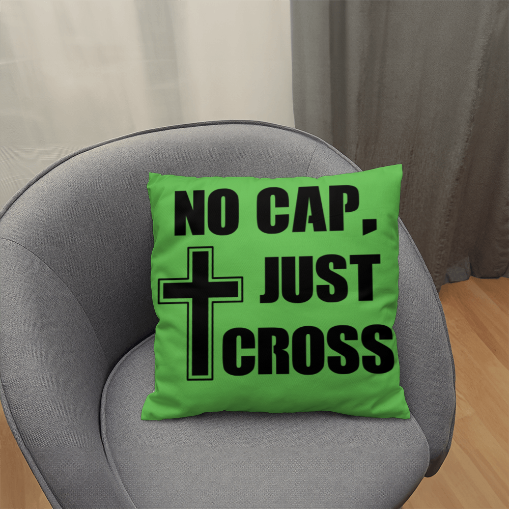 No Cap, Just Cross (Black) Classic Pillow – Gift for Her - Gift for Him