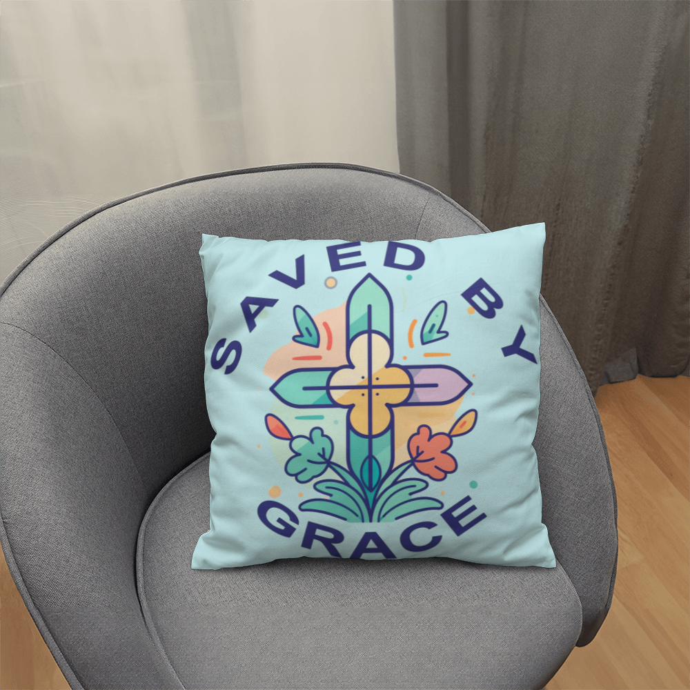 Saved By Grace Classic Pillow – Gift for Her