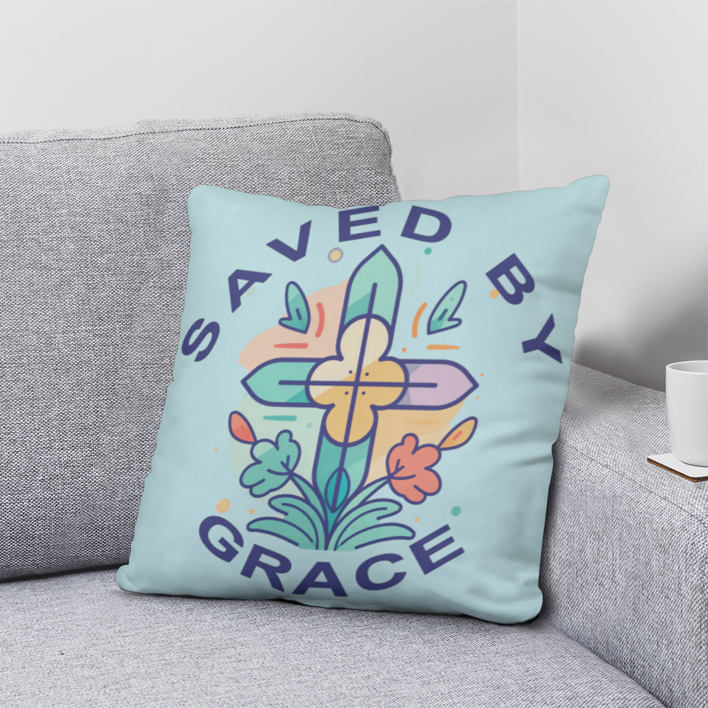Saved By Grace - Classic Pillow - Gift for Her
