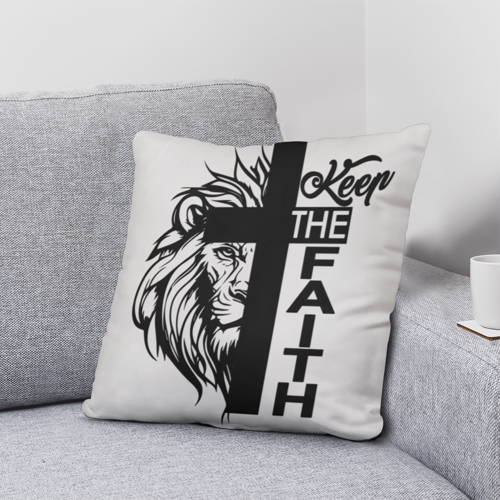 Keep The Faith (Black) Classic Pillow – Gift for Her - Gift for Him