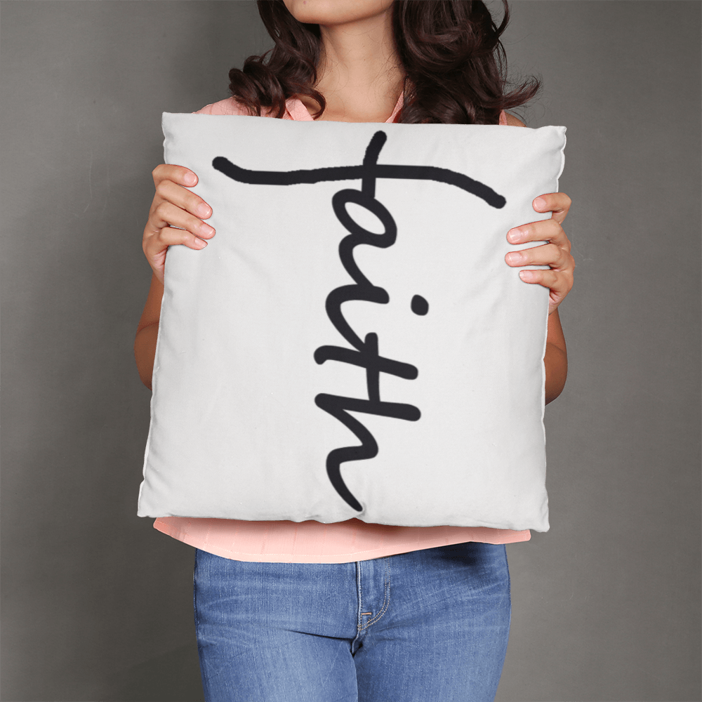 Faith (Black) - Classic Pillow - Gift for Her - Gift for Him