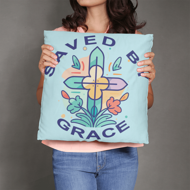 Saved By Grace Classic Pillow – Gift for Her