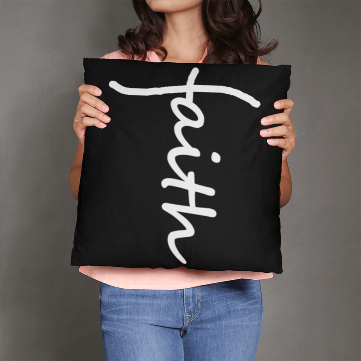 Faith (White) – Classic Pillow – Gift for Her – Gift for Him