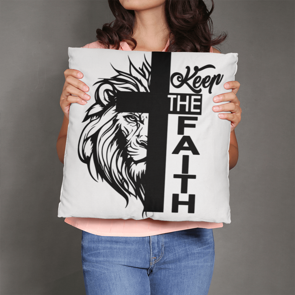 Keep The Faith (Black) Classic Pillow – Gift for Her - Gift for Him