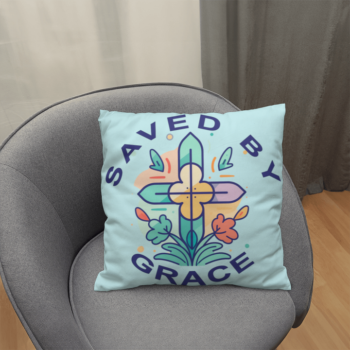 Saved By Grace Classic Pillow – Gift for Her
