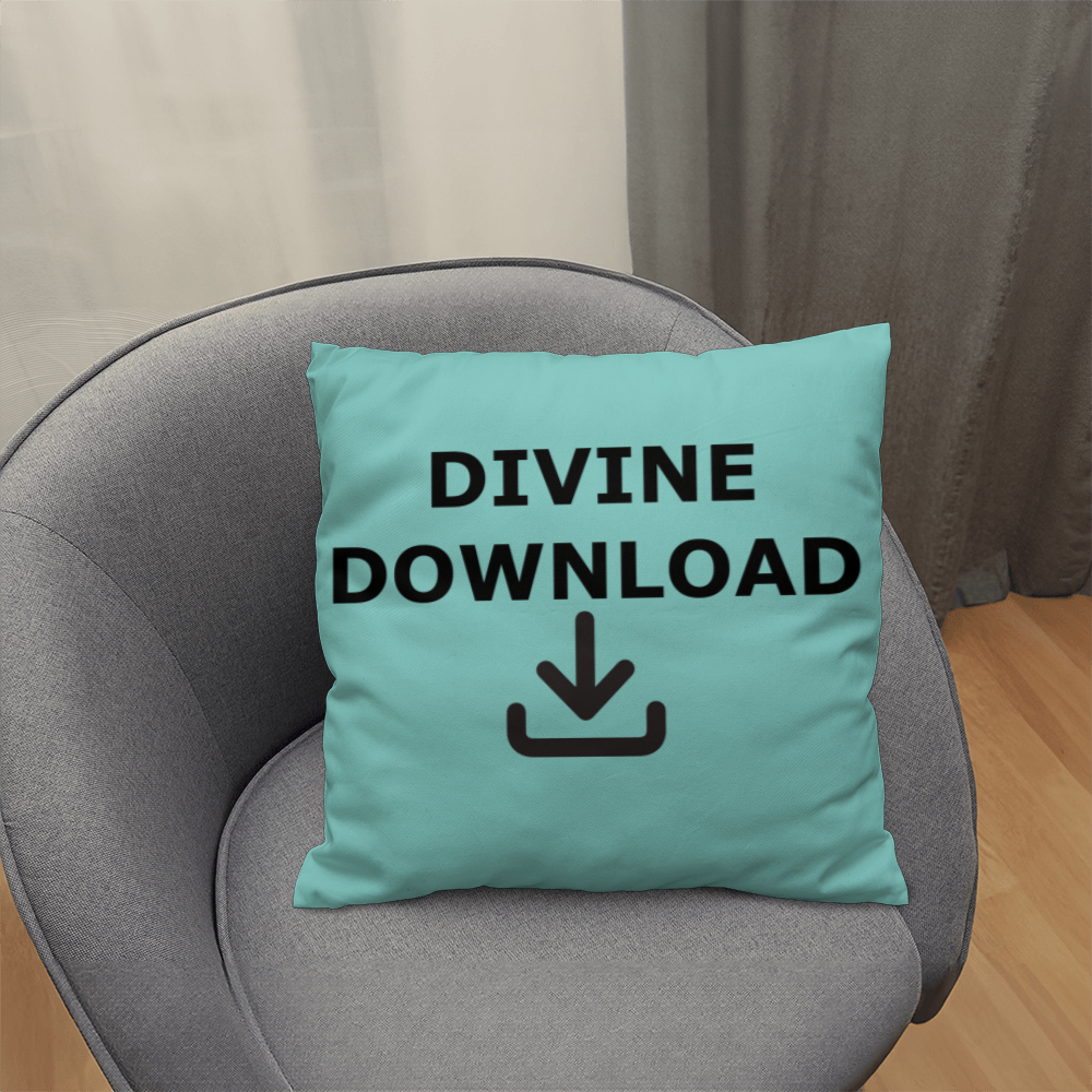 Divine Download (Black) - Classic Pillow - Gift for Her - Gift for Him