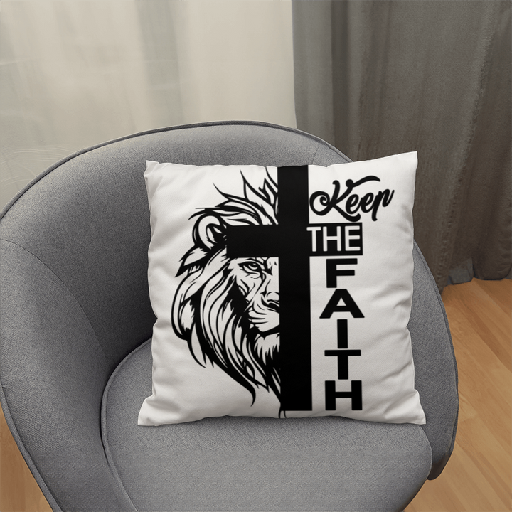 Keep The Faith (Black) Classic Pillow – Gift for Her - Gift for Him