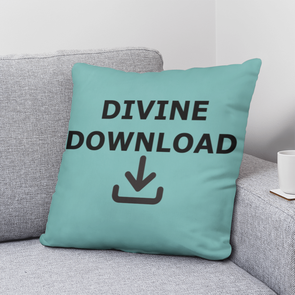 Divine Download (Black) - Classic Pillow - Gift for Her - Gift for Him