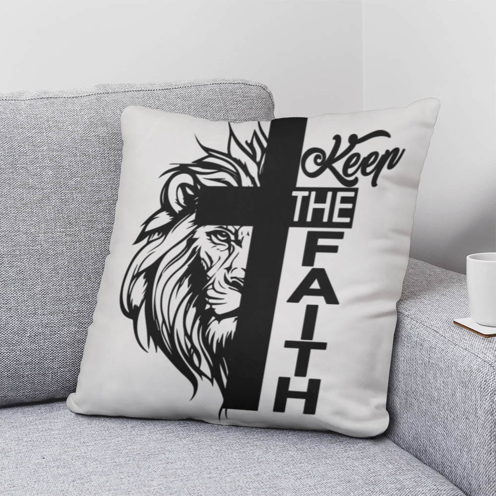 Keep The Faith (Black) Classic Pillow – Gift for Her - Gift for Him