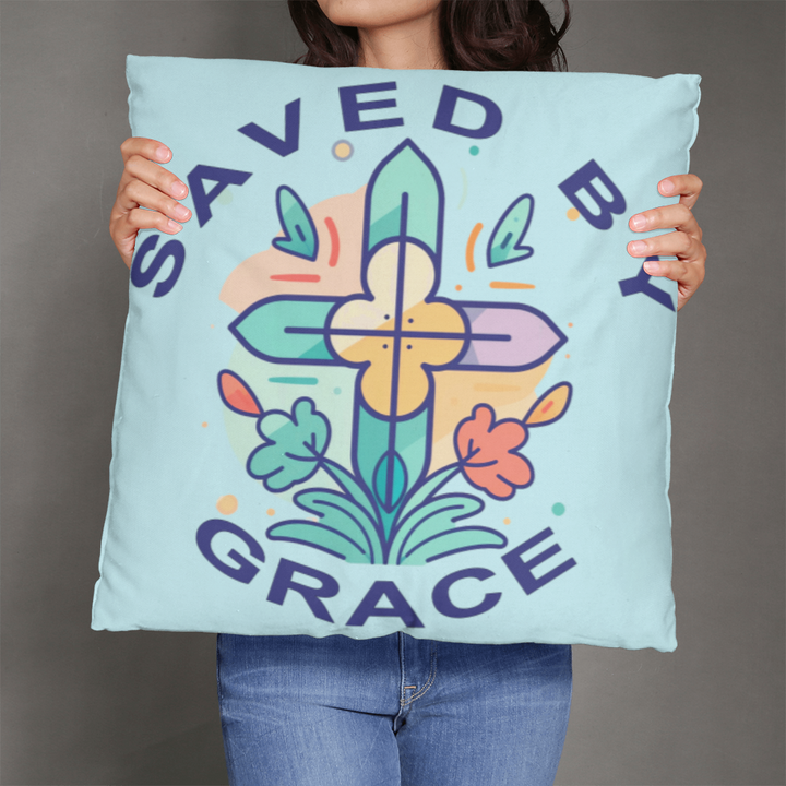 Saved By Grace Classic Pillow – Gift for Her