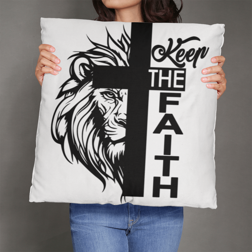 Keep The Faith (Black) Classic Pillow – Gift for Her - Gift for Him