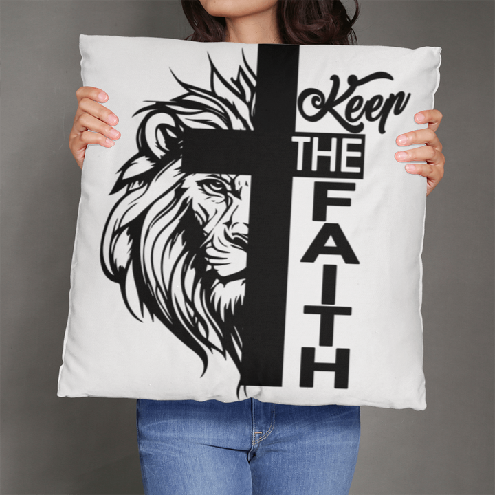 Keep The Faith (Black) Classic Pillow – Gift for Her - Gift for Him